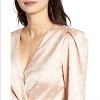 Women's Polka Dots Surplice V-Neck Short Puff Sleeve Satin Top - Chelsea28 - 4 of 4