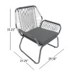 Christopher Knight Home Milano 3 piece Outdoor Wicker Wrap Chat Set with Cushion, Gray/White - image 3 of 4