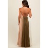 Pinkblush Olive Colorblock Pleated Halter Neck Maternity Maxi Dress - 2 of 3