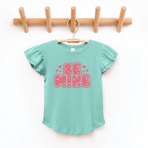 The Juniper Shop Be Mine Bubble Toddler Flutter Sleeve Tee - 1 of 3