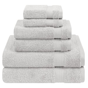 American Soft Linen Turkish Premium Quality 100% Cotton 6 Piece Towel Set, Soft Absorbent Quick Dry Bath Towels for Bathroom - 1 of 4