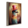 Stupell Industries Pastel Bird in Hat Floating Frame Canvas Art - 2 of 4
