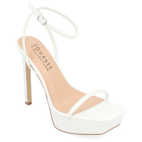 White Strappy High Heels : Target