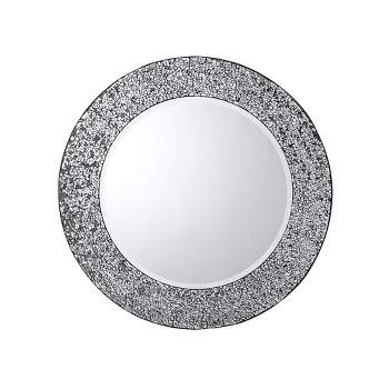 Whole Housewares 20'' Modern Mosaic Decorative Mirror - Silver