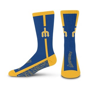 MLB Seattle Mariners Adult Crew Socks: Cushioned Heel & Toe, Knit Midweight Fabric - 1 of 3