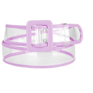 Allegra K Womens Clear Waist Belt Plus Size Skinny Belts for Jeans Dresses - 1 of 4