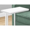 Monarch Specialties Accent Table C-Shaped End Side Snack Living Room Bedroom Metal Laminate White Contemporary Modern - 3 of 4