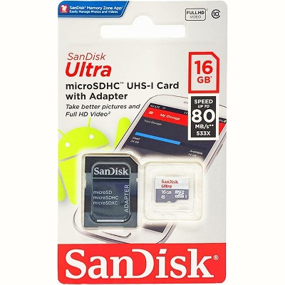 SanDisk 16GB Ultra Micro SD HC Class 10 Memory Card for Samsung G