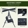 NicBex 3-Seat Outdoor Patio Swing Chair with Removable Cushion,Steel Frame Stand and Adjustable Tilt Canopy for Patio Bedroom Garden - 4 of 4