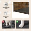 Aukfa 44 in Multi-Functional Dog Kennel Furniture - Heavy Duty Wooden Crate & End Table with Dual Doors, Adjustable Feet, Rustic Brow - 2 of 4