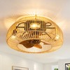 Airsurfer 19" 7-Blade Modern Bladeless Caged Ceiling Fan with Lights and Remote - 2 of 4