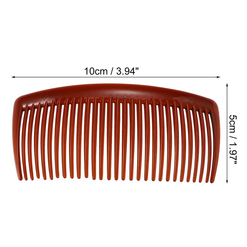 Unique Bargains Classic Side Clip Hair Comb Teeth Hair Combs Hair Clip Comb Plastic 4 Pcs, 3 of 7