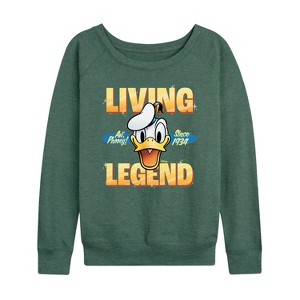 Women's - Disney - Living Legend 1934 Lightweight French Terry Wide Neck Long Sleeve Shirt - 1 of 4