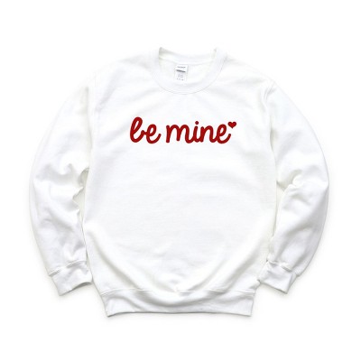 Simply Sage Market Women's Graphic Sweatshirt Be Mine Cursive Heart