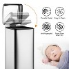 30 Liter (8 Gallon) Stainless Steel Kitchen Trash Can with Soft Close Lid, Foot Pedal - 4 of 4