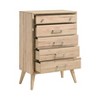 NicBex Mid-Century Modern 2/5/6 Drawer Dresser,Wood Chest of Drawers with Metal Handles for Bedroom,Living Room,Entryway,Oak - 2 of 4