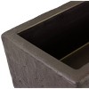 Emsco Window Trough Rectangular Outdoor Planter Box Bronze 10"x30"x7.5": Polyethylene, Freestanding, No Assembly Required - 3 of 4