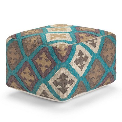 Alba Square Moroccan Inspired Pouf - WyndenHall