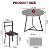 Dining Table Set for 2, Kitchen Table & Chair Sets for 2, Round Kitchen Table for Small Space, Apartment, Breakfast Nook - 2 of 4