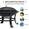 SUGIFT 26" Outdoor Fire Pits Wood Burning Steel Fire Pit - 4 of 4
