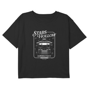 Girls Gilmore Girls Stars Hollow Gazebo Graphic Graphic Cropped T-Shirt - 1 of 3