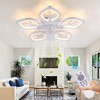 22'' Flush Mount Ceiling Fan with Lights and Remote, 3-Color Temps, 6 Speeds Reversible, Dimmable for Bedroom, Kitchen, Dining Room, White - 2 of 4