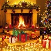 SEVOBAL Inflatable Holiday Decorations 3pcs Box ABS Plastic Frame Three-Piece Set Onion Cloth Christmas Gift Box, Red, 7.8"*7.8"*7.8" - 2 of 4