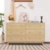 VEVOR 6 Drawer Dresser, Wooden Chest of Drawers with Sliding with Anti-tip Device, Modern Minimalist Dresser Chest, Beige - 2 of 4