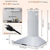30 inch Kitchen Range Hood Wall Mount Vent Hood Ducted/Ductless 265 CFM 3 Speeds With LEDs - 2 of 4