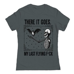 Rerun Island Women There It Goes My Last Flying Fck Short Sleeve Graphic Cotton T-Shirt - 1 of 4