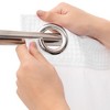 No Hook Needed Cotton Blend Waffle Weave Shower Curtain with Snap-In Liner, Top Sheer Window - 2 of 4