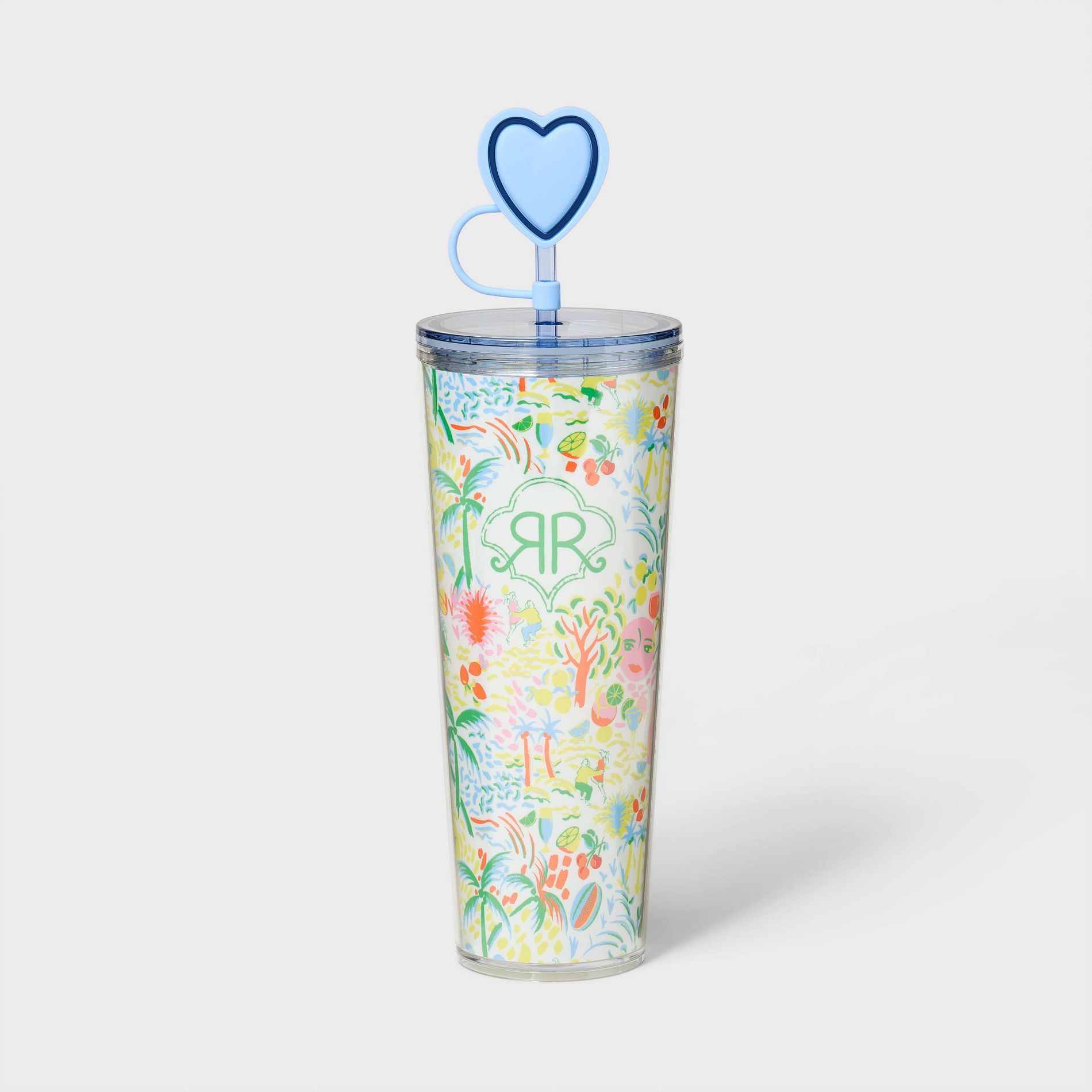 24oz Vacation Tritan Hydration Tumbler White/Blue - Roller Rabbit x Target