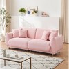 NicBex Couches for Living Room 86.6" Loveseat Sofa Teddy Upholstered 2-Seat Couch Soft Sponges Modern Lounge Sofa with 4 Cozy Cushions - 3 of 4