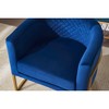 PAGED Modern Swivel Accent Chair, Cotton Linen Fabric Arm Chair with Metal Base, Ergonomic Reading Chair for Bedroom, Living Room Furniture - 4 of 4