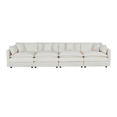 NicBex Couches for Living Room Deep Seat Sofa Couch Upholstered 2 Seater Sleeper Loveseat Sofa with 4 Pillows for Bedroom