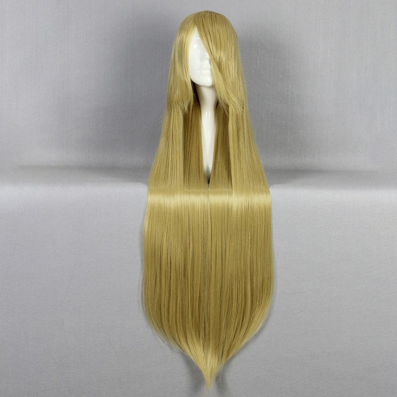 Unique Bargains Wigs Human Hair Wigs for Women 39" with Wig Cap Long Hair, 2 of 7