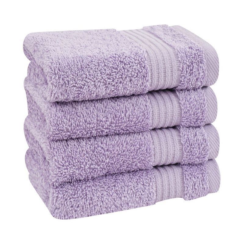 American Soft Linen 100% Cotton Premium Quality 4 Piece Washcloth Set, 13x13 inches Washcloth Hand Face Towels for Bathroom and Kitchen Washrags, 3 of 7