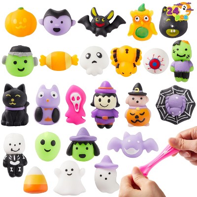 Joyfy 24 Pcs Halloween Squishy Toys Kits, Classic Character Squishy Toys for Halloween Party Favors, Boys & Girls Birthday Gifts Goodie Bag Prize