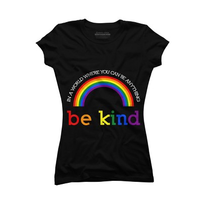 Adult Design By Humans Can Be Anything, Be Kind Pride By JeilJersey T-Shirt