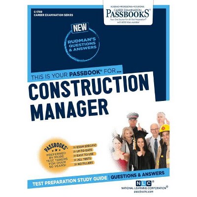 Construction Manager, 1789 - (Career Examination) by  National Learning Corporation (Paperback)