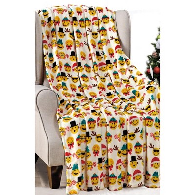 Noble house Christmas  Festive and Cheery Holiday Super Soft Ultra Comfy Microplush Throw Blanket 50"x60"