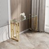 VYNXARIA Console Tables - Stainless Steel Glass Side Table, Golden Clear - 4 of 4