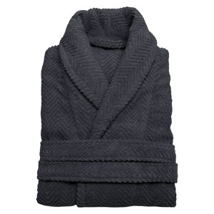 Herringbone Weave Unisex Bathrobe - Linum Home - 1 of 1