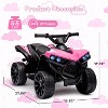 Jojoka 6V Kids ATV Quad Ride On Toy, Electric 4-Wheeler w/1.8MPH Speed, Music, LED Headlight, Foot Pedal, Gift for Toddlers - 2 of 4
