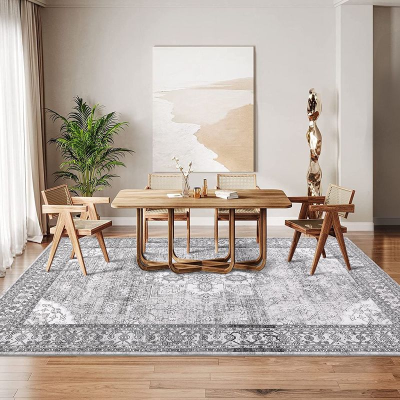 Area Rug Washable Rug Vintage Bohemian Rug, Ultra Soft Area Rugs for Bedroom Living Room Dining Room, 3 of 11