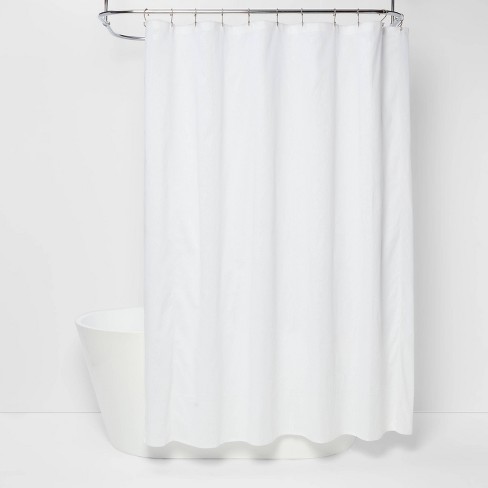 Linen Shower Curtain White Threshold, Black And White Linen Shower Curtain