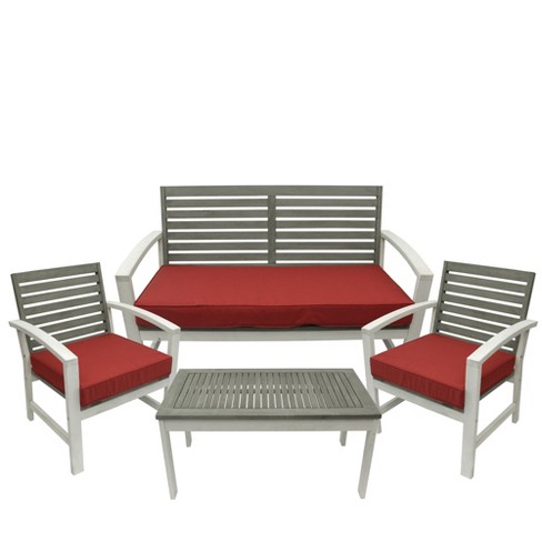 Northlight 4pc Acacia Wood Outdoor Patio Table And Chair Furniture