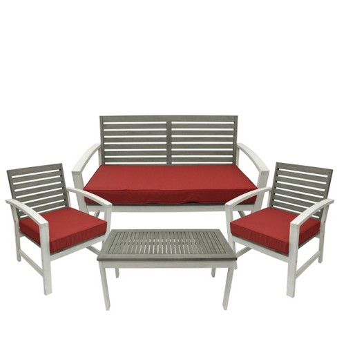 Northlight 4pc Acacia Wood Outdoor Patio Table And Chair Furniture