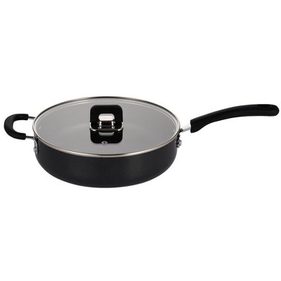 HUDSON Nonstick Black Pot 3.5Qt Cookware, Pots and Pans, Glass Lid