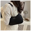 Generic Shoulder Bag for Women Small Purse Trendy Clutch Hobo Bag Vegan Leather Mini Handbag with Zipper Closure, Black - 4 of 4